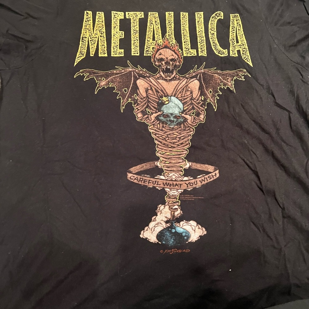 Metallica Black and Gold shirt sz 2xl